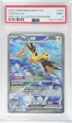 V1920: 2023: Zapdos ex: 202/165: Special Illustration Rare: Mew: PSA: 9: MINT: 102757662